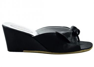 Παντόφλες Σατέν | Υφαντίδης | 101189 | Μαύρο - Υφαντίδης - 